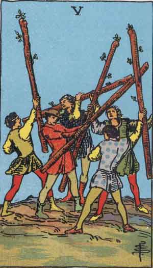 FIVE OF WANDS